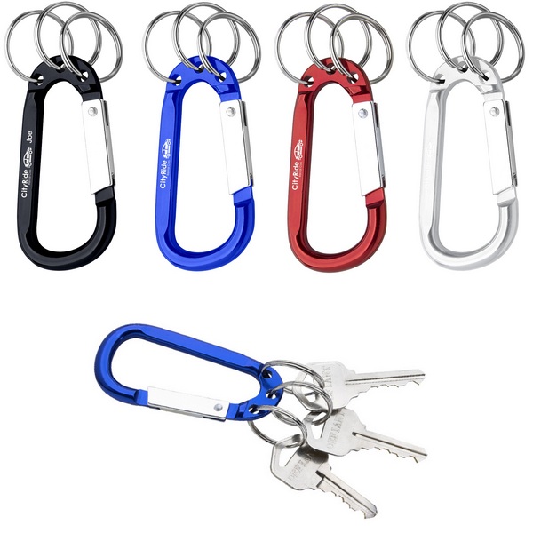 KH2090 8mm Carabiner With Triple Split Ring And...
